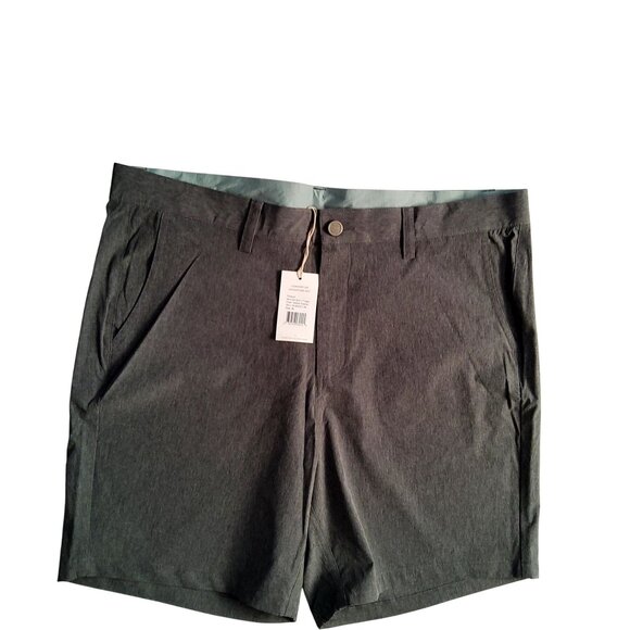 Free Fly Mens Stretch Shorts  Functional Side And Back Pockets Size 38 Gray - Picture 1 of 6